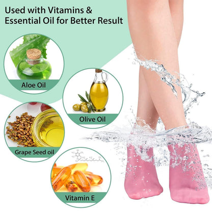 Silicone Gel Heel Socks Anti Slip For Dry Cracked Feet