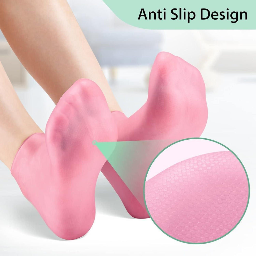 Silicone Gel Heel Socks Anti Slip For Dry Cracked Feet