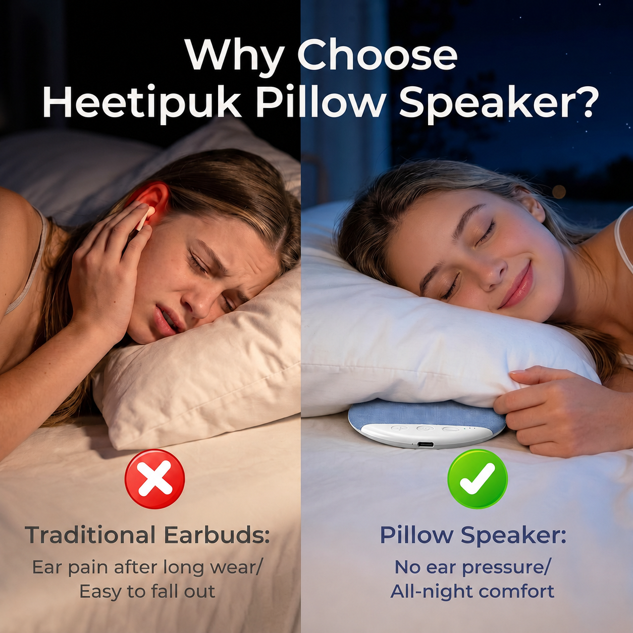 PillowPod™ | Under Pillow Speaker for Sleeping